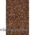 Latitude Run One-of-a-Kind Klahr Hand-Woven Cowhide Brown Area Rug STPF1099